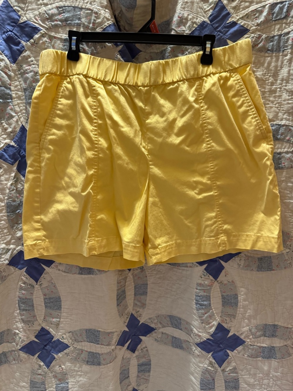 Talbots Yellow Women's Elastic Waist Shorts